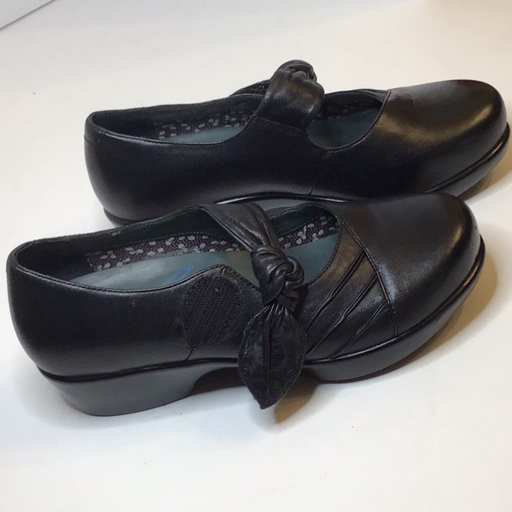 DANSKO MARY JANE WOMEN’S BLACK LEATHER CLOGS SHOES SZ 38 - Picture 8 of 15